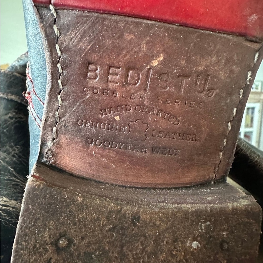 Bed Stu Distressed Black and Brown Leather Boots - Picture 7 of 10